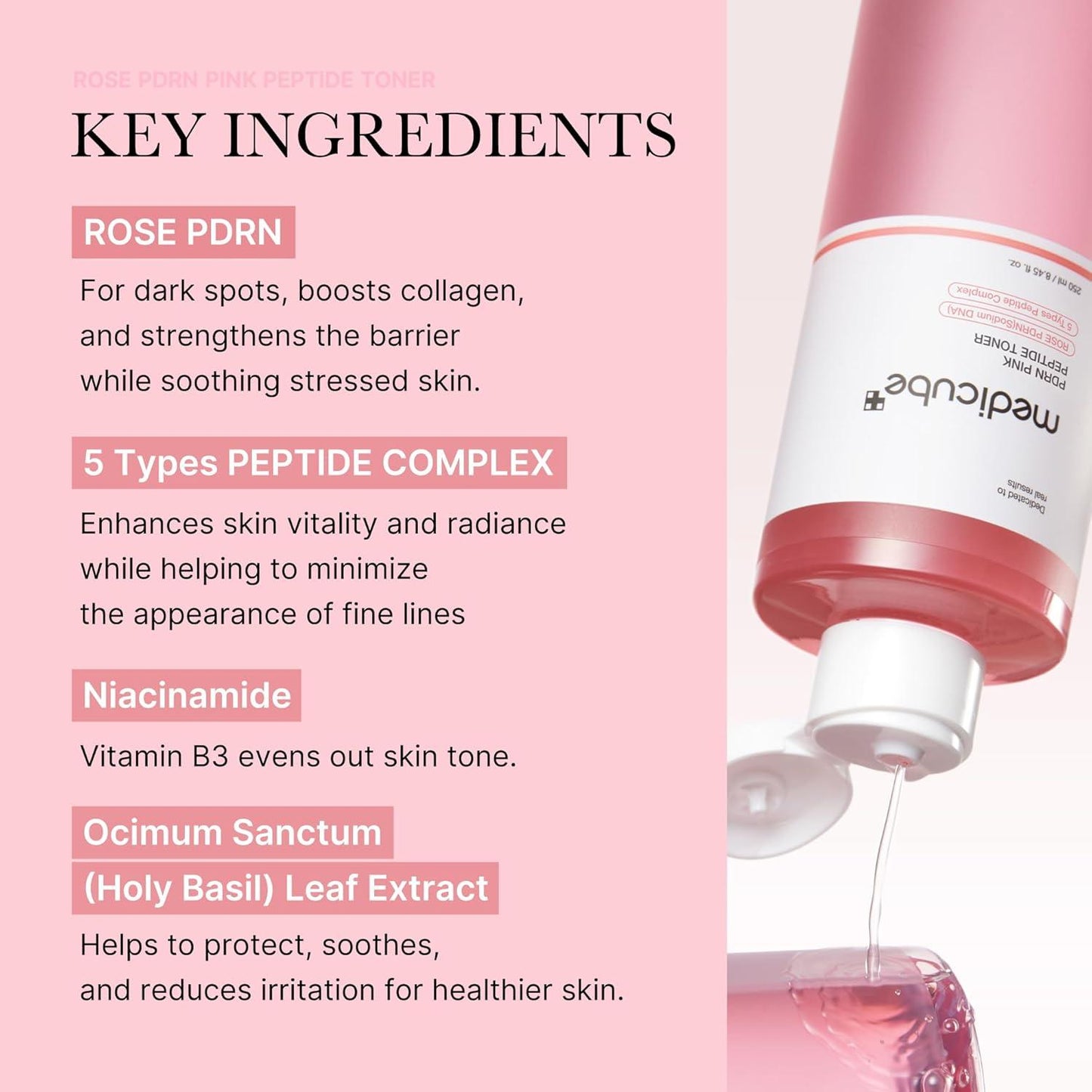 Medicube – PDRN Pink Cica Soothing Toner 250 ml