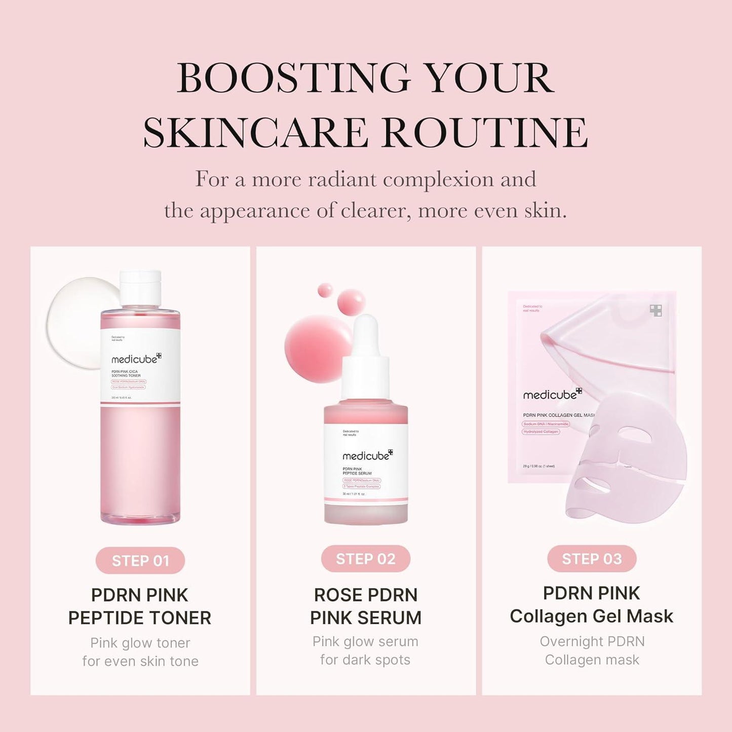 Medicube – PDRN Pink Cica Soothing Toner 250 ml